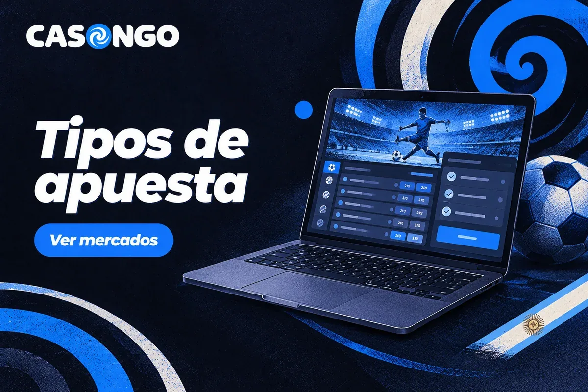 Laptop con mercados y un cupón de selecciones combinadas