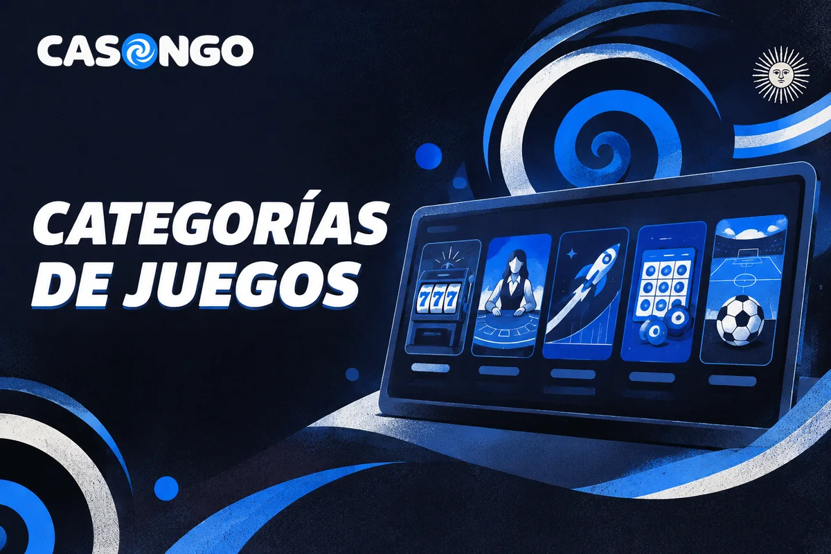 Catálogo visual de slots, mesas, bingo y deportes