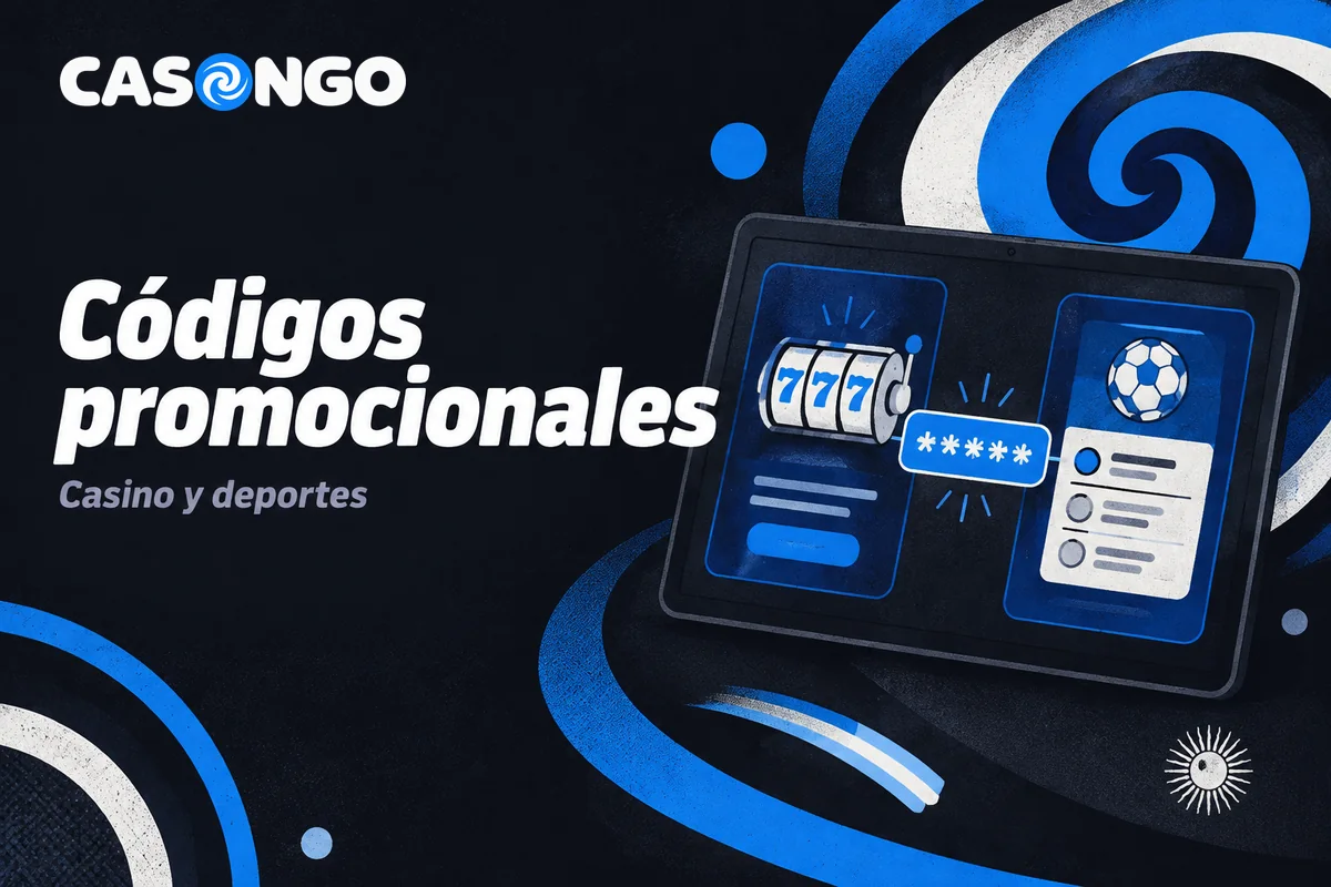 Tablet con ofertas ficticias separadas para casino y deportes