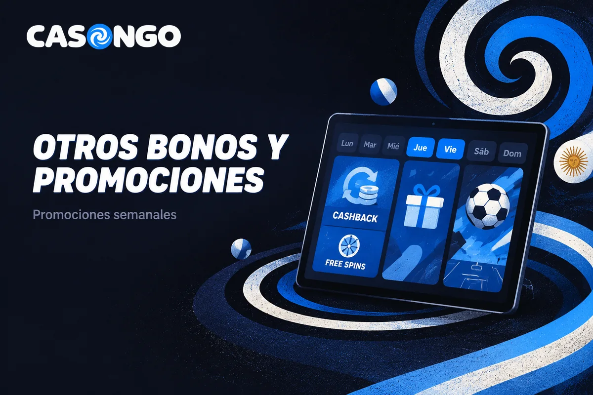 Tablet con calendario de bonos y promociones semanales