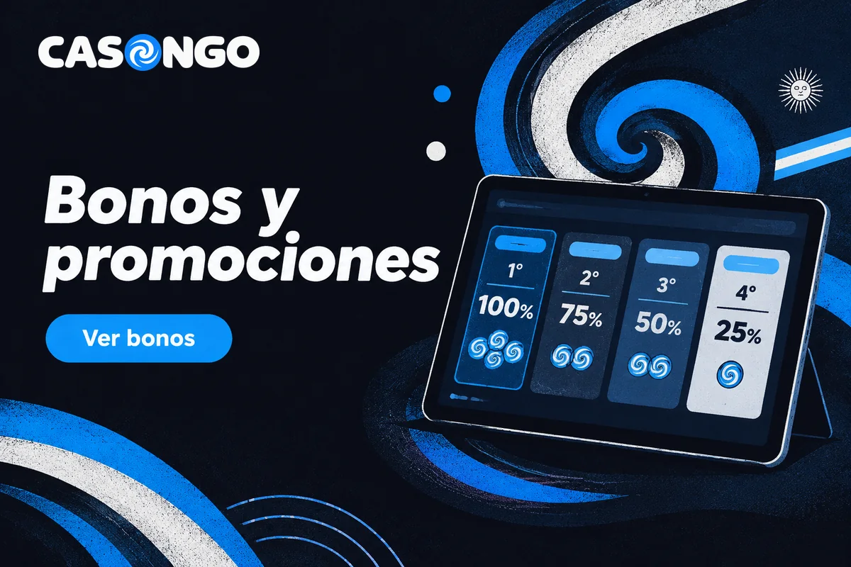 Tablet con etapas de bonos y giros gratis
