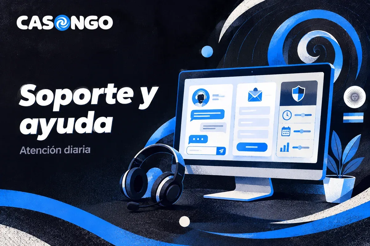 Chat de soporte junto a formulario y límites de juego