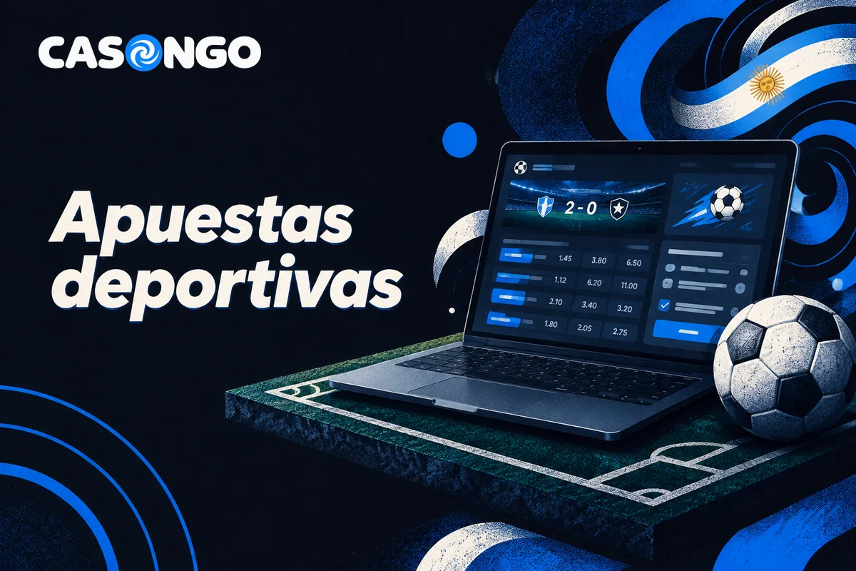 Notebook con mercados deportivos, resultados en vivo y cupón