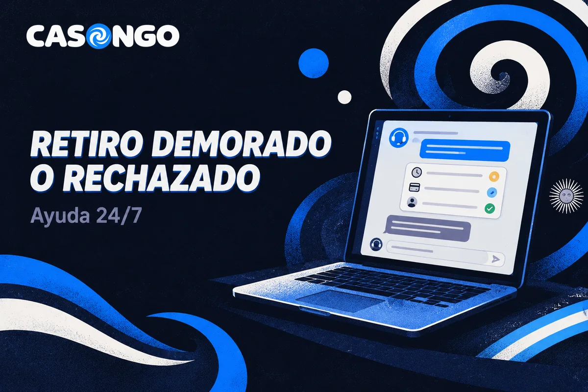 Chat de soporte sobre un retiro demorado o rechazado